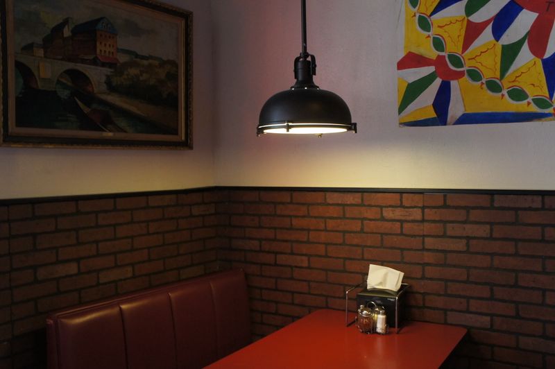 Cozy corner seating at Chopt restaurant